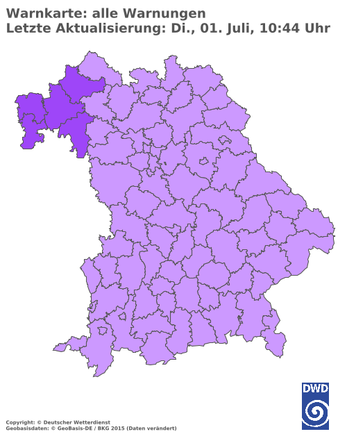 Aktuelle Wetterwarnungen für  Landshut