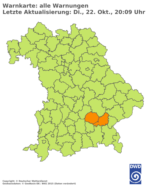 Aktuelle Wetterwarnungen für  Landshut