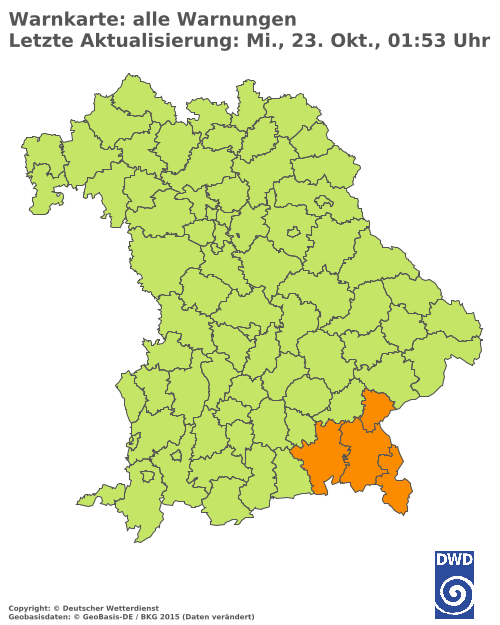 Aktuelle Wetterwarnungen für  Landshut