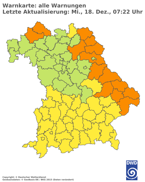 Aktuelle Wetterwarnungen für  Landshut