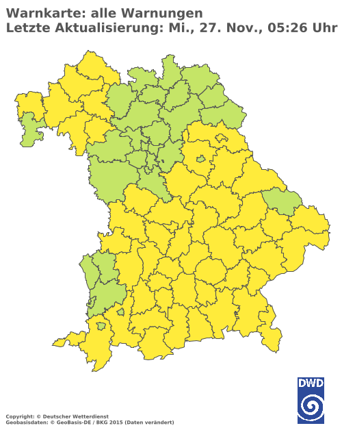 Aktuelle Wetterwarnungen für  Landshut