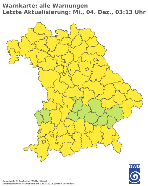 Aktuelle Wetterwarnungen für  Landshut