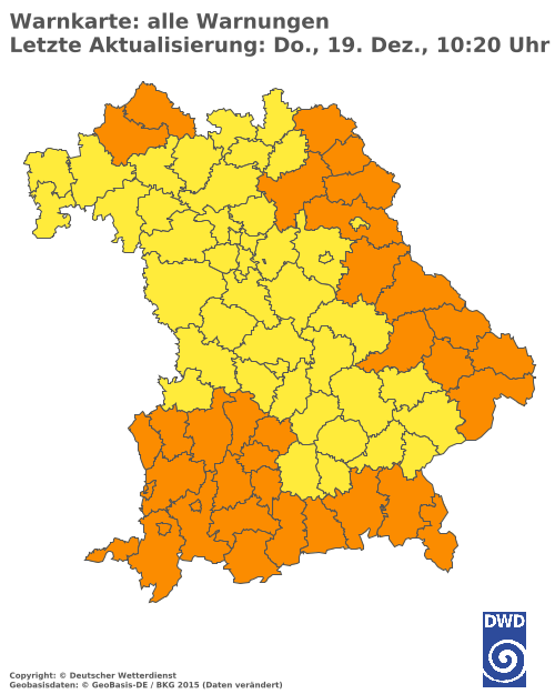 Aktuelle Wetterwarnungen für  Landshut