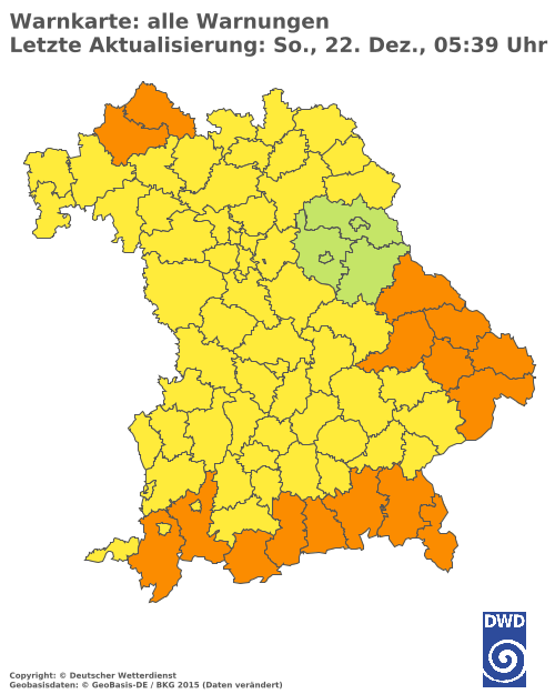 Aktuelle Wetterwarnungen für  Landshut