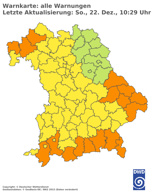 Aktuelle Wetterwarnungen für  Landshut