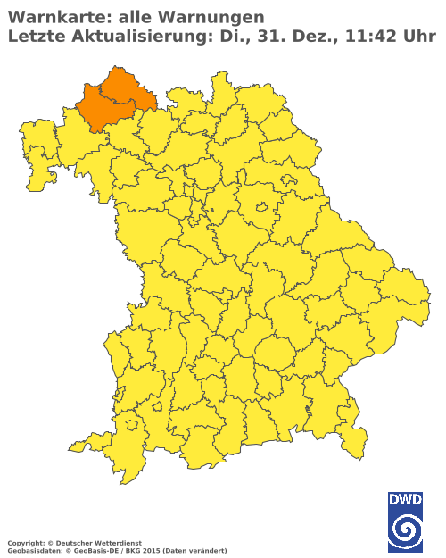 Aktuelle Wetterwarnungen für  Landshut