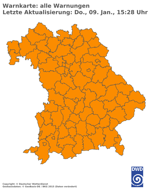 Aktuelle Wetterwarnungen für  Landshut