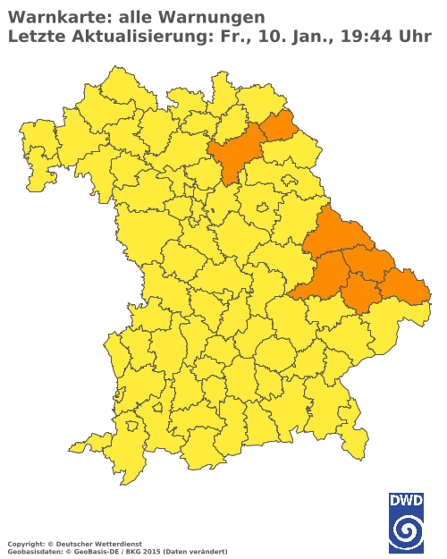 Aktuelle Wetterwarnungen für  Landshut