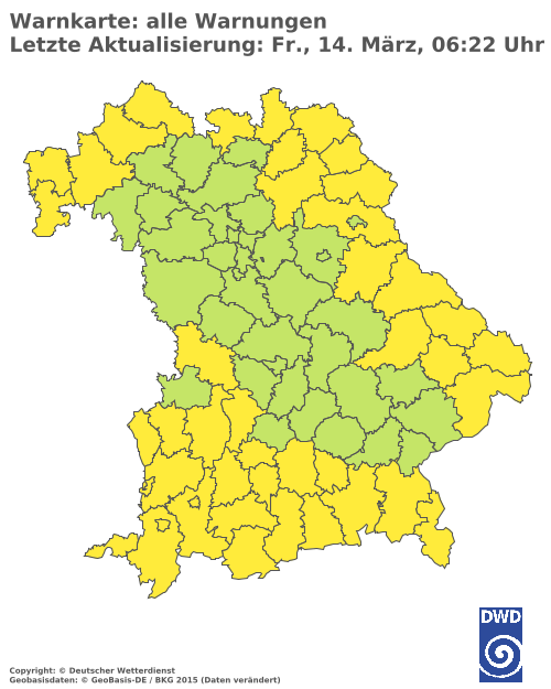 Aktuelle Wetterwarnungen für  Landshut