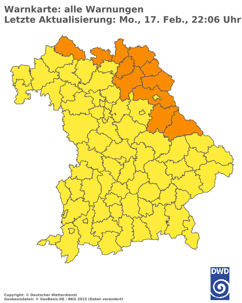 Aktuelle Wetterwarnungen für  Landshut