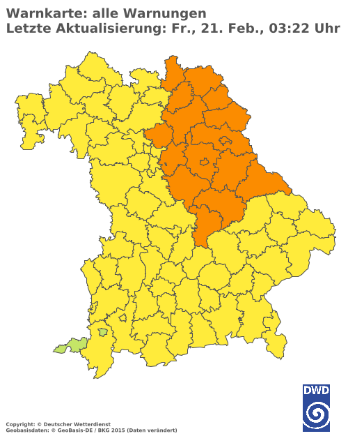 Aktuelle Wetterwarnungen für  Landshut