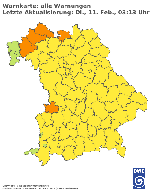 Aktuelle Wetterwarnungen für  Landshut