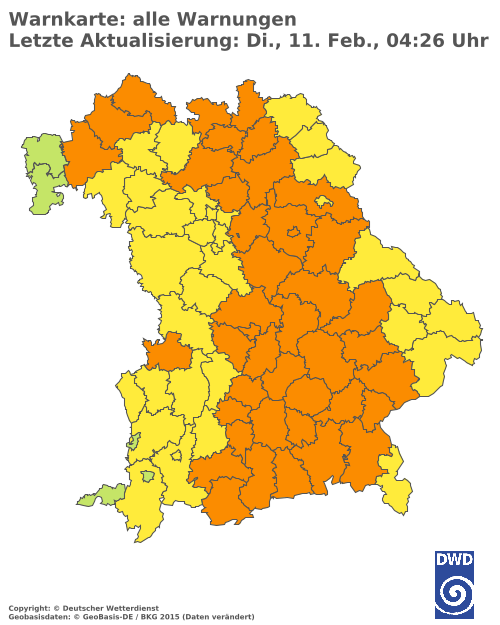 Aktuelle Wetterwarnungen für  Landshut