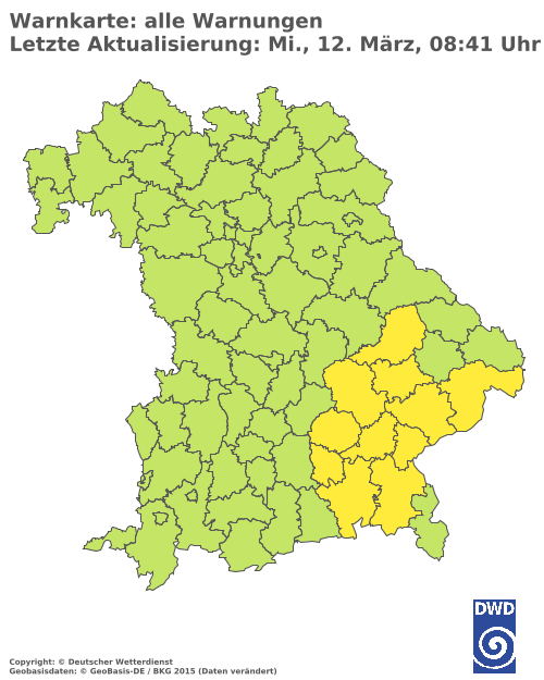 Aktuelle Wetterwarnungen für  Landshut