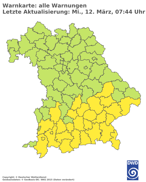 Aktuelle Wetterwarnungen für  Landshut